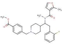 methyl 4-[(4-{2-(2-fluorophenyl)-1-[methyl(2-methyl-3-furoyl)amino]ethyl}-1-piperidinyl)methyl]benzoate