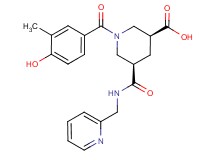 (3S*,5R*)-1-(4-hydroxy-3-methylbenzoyl)-5-{[(2-pyridinylmethyl)amino]carbonyl}-3-piperidinecarboxylic acid
