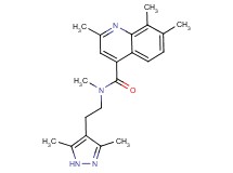 N-[2-(3,5-dimethyl-1H-pyrazol-4-yl)ethyl]-N,2,7,8-tetramethyl-4-quinolinecarboxamide