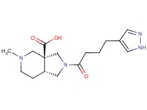 (3aS*,7aR*)-5-methyl-2-[4-(1H-pyrazol-4-yl)butanoyl]octahydro-3aH-pyrrolo[3,4-c]pyridine-3a-carboxylic acid