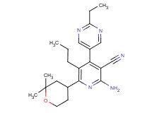 2-amino-6-(2,2-dimethyltetrahydro-2H-pyran-4-yl)-4-(2-ethylpyrimidin-5-yl)-5-propylnicotinonitrile