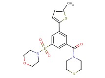 4-{[3-(5-methyl-2-thienyl)-5-(4-thiomorpholinylcarbonyl)phenyl]sulfonyl}morpholine