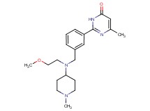2-(3-{[(2-methoxyethyl)(1-methylpiperidin-4-yl)amino]methyl}phenyl)-6-methylpyrimidin-4(3H)-one