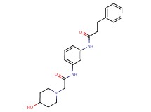 N-(3-{[(4-hydroxypiperidin-1-yl)acetyl]amino}phenyl)-3-phenylpropanamide