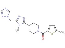 1-[(5-methyl-2-thienyl)carbonyl]-4-[4-methyl-5-(1H-1,2,4-triazol-1-ylmethyl)-4H-1,2,4-triazol-3-yl]piperidine
