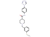 1-[3-(methylthio)benzyl]-N-[4-(1H-tetrazol-1-yl)phenyl]-4-piperidinecarboxamide