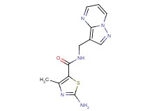 2-amino-4-methyl-N-(pyrazolo[1,5-a]pyrimidin-3-ylmethyl)-1,3-thiazole-5-carboxamide