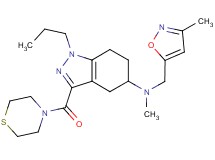 N-methyl-N-[(3-methyl-5-isoxazolyl)methyl]-1-propyl-3-(4-thiomorpholinylcarbonyl)-4,5,6,7-tetrahydro-1H-indazol-5-amine