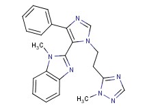 1-methyl-2-{1-[2-(1-methyl-1H-1,2,4-triazol-5-yl)ethyl]-4-phenyl-1H-imidazol-5-yl}-1H-benzimidazole