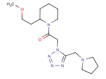 2-(2-methoxyethyl)-1-{[5-(1-pyrrolidinylmethyl)-1H-tetrazol-1-yl]acetyl}piperidine