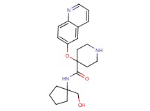 N-[1-(hydroxymethyl)cyclopentyl]-4-(quinolin-6-yloxy)piperidine-4-carboxamide