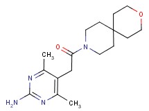 4,6-dimethyl-5-[2-(3-oxa-9-azaspiro[5.5]undec-9-yl)-2-oxoethyl]pyrimidin-2-amine