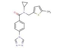 N-cyclopropyl-N-[(5-methyl-2-thienyl)methyl]-4-(4H-1,2,4-triazol-4-yl)benzamide