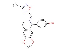 4-{2-[(3-cyclopropyl-1,2,4-oxadiazol-5-yl)methyl]-6,7-dimethoxy-1,2,3,4-tetrahydro-1-isoquinolinyl}phenol