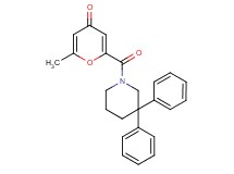 2-[(3,3-diphenylpiperidin-1-yl)carbonyl]-6-methyl-4H-pyran-4-one