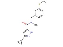 3-cyclopropyl-N-methyl-N-[3-(methylthio)benzyl]-1H-pyrazole-5-carboxamide
