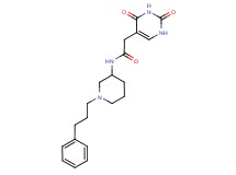 2-(2,4-dioxo-1,2,3,4-tetrahydro-5-pyrimidinyl)-N-[1-(3-phenylpropyl)-3-piperidinyl]acetamide