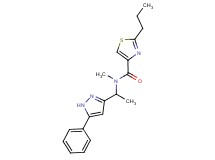 N-methyl-N-[1-(5-phenyl-1H-pyrazol-3-yl)ethyl]-2-propyl-1,3-thiazole-4-carboxamide