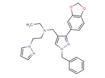 N-{[3-(1,3-benzodioxol-5-yl)-1-benzyl-1H-pyrazol-4-yl]methyl}-N-ethyl-2-(1H-pyrazol-1-yl)ethanamine