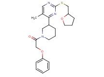 5-methyl-4-[1-(phenoxyacetyl)-3-piperidinyl]-2-[(tetrahydro-2-furanylmethyl)thio]pyrimidine