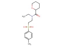N-ethyl-N-{2-[(4-methylphenyl)sulfonyl]ethyl}tetrahydro-2H-pyran-2-carboxamide