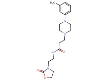 3-[4-(3-methylphenyl)-1-piperazinyl]-N-[2-(2-oxo-1,3-oxazolidin-3-yl)ethyl]propanamide