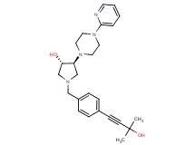 (3S*,4S*)-1-[4-(3-hydroxy-3-methyl-1-butyn-1-yl)benzyl]-4-[4-(2-pyridinyl)-1-piperazinyl]-3-pyrrolidinol