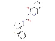 N-{[1-(2-fluorophenyl)cyclopentyl]methyl}-2-(1-oxo-2(1H)-phthalazinyl)acetamide