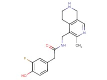 2-(3-fluoro-4-hydroxyphenyl)-N-[(3-methyl-5,6,7,8-tetrahydro-2,7-naphthyridin-4-yl)methyl]acetamide