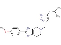 5-[(5-isobutyl-1H-pyrazol-3-yl)methyl]-2-(4-methoxyphenyl)-4,5,6,7-tetrahydro-1H-imidazo[4,5-c]pyridine