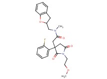 N-(2,3-dihydro-1-benzofuran-2-ylmethyl)-2-[3-(2-fluorophenyl)-1-(2-methoxyethyl)-2,5-dioxo-3-pyrrolidinyl]-N-methylacetamide