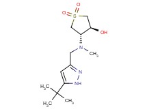 (3S*,4S*)-4-[[(5-tert-butyl-1H-pyrazol-3-yl)methyl](methyl)amino]tetrahydrothiophene-3-ol 1,1-dioxide