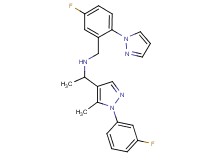 1-[1-(3-fluorophenyl)-5-methyl-1H-pyrazol-4-yl]-N-[5-fluoro-2-(1H-pyrazol-1-yl)benzyl]ethanamine