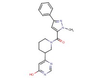 6-{1-[(1-methyl-3-phenyl-1H-pyrazol-5-yl)carbonyl]piperidin-3-yl}pyrimidin-4-ol