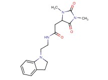 N-[2-(2,3-dihydro-1H-indol-1-yl)ethyl]-2-(1,3-dimethyl-2,5-dioxoimidazolidin-4-yl)acetamide