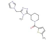 3-[5-(1H-imidazol-1-ylmethyl)-4-methyl-4H-1,2,4-triazol-3-yl]-1-[(5-methyl-2-thienyl)carbonyl]piperidine