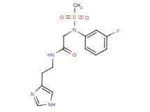 2-[(3-fluorophenyl)(methylsulfonyl)amino]-N-[2-(1H-imidazol-4-yl)ethyl]acetamide