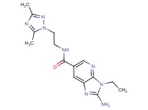 2-amino-N-[2-(3,5-dimethyl-1H-1,2,4-triazol-1-yl)ethyl]-3-ethyl-3H-imidazo[4,5-b]pyridine-6-carboxamide