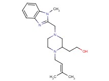 2-[4-[(1-methyl-1H-benzimidazol-2-yl)methyl]-1-(3-methyl-2-buten-1-yl)-2-piperazinyl]ethanol