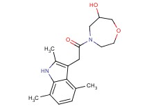 4-[(2,4,7-trimethyl-1H-indol-3-yl)acetyl]-1,4-oxazepan-6-ol