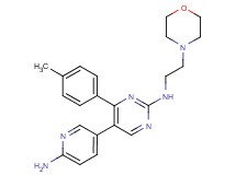 5-(6-aminopyridin-3-yl)-4-(4-methylphenyl)-N-(2-morpholin-4-ylethyl)pyrimidin-2-amine