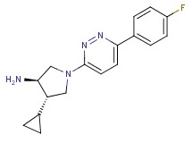 (3R*,4S*)-4-cyclopropyl-1-[6-(4-fluorophenyl)pyridazin-3-yl]pyrrolidin-3-amine