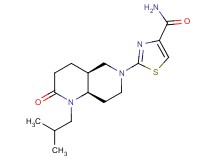 2-[(4aS*,8aR*)-1-isobutyl-2-oxooctahydro-1,6-naphthyridin-6(2H)-yl]-1,3-thiazole-4-carboxamide