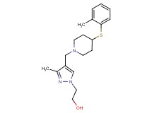 2-[3-methyl-4-({4-[(2-methylphenyl)thio]-1-piperidinyl}methyl)-1H-pyrazol-1-yl]ethanol