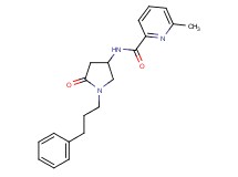 6-methyl-N-[5-oxo-1-(3-phenylpropyl)-3-pyrrolidinyl]-2-pyridinecarboxamide