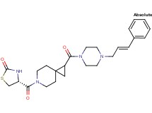 (4R)-4-{[1-({4-[(2E)-3-phenyl-2-propen-1-yl]-1-piperazinyl}carbonyl)-6-azaspiro[2.5]oct-6-yl]carbonyl}-1,3-thiazolidin-2-one