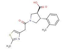 (3S*,4R*)-4-(2-methylphenyl)-1-[(2-methyl-1,3-thiazol-4-yl)acetyl]pyrrolidine-3-carboxylic acid