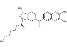 5-[(2,3-dimethyl-6-quinoxalinyl)carbonyl]-N-(3-methoxypropyl)-1-methyl-4,5,6,7-tetrahydro-1H-pyrazolo[4,3-c]pyridine-3-carboxamide