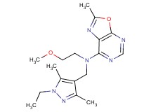 N-[(1-ethyl-3,5-dimethyl-1H-pyrazol-4-yl)methyl]-N-(2-methoxyethyl)-2-methyl[1,3]oxazolo[5,4-d]pyrimidin-7-amine