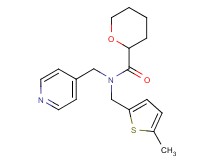 N-[(5-methyl-2-thienyl)methyl]-N-(pyridin-4-ylmethyl)tetrahydro-2H-pyran-2-carboxamide